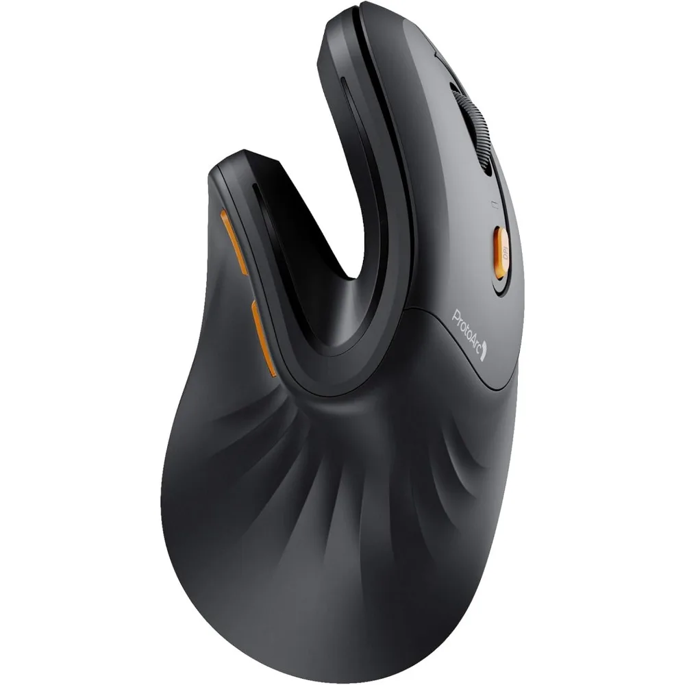 Ergonomic Vertical Bluetooth Mouse, Rechargeable Wireless, Multi-Device Connectivity, 2.4GHz USB-A Optical for Computers