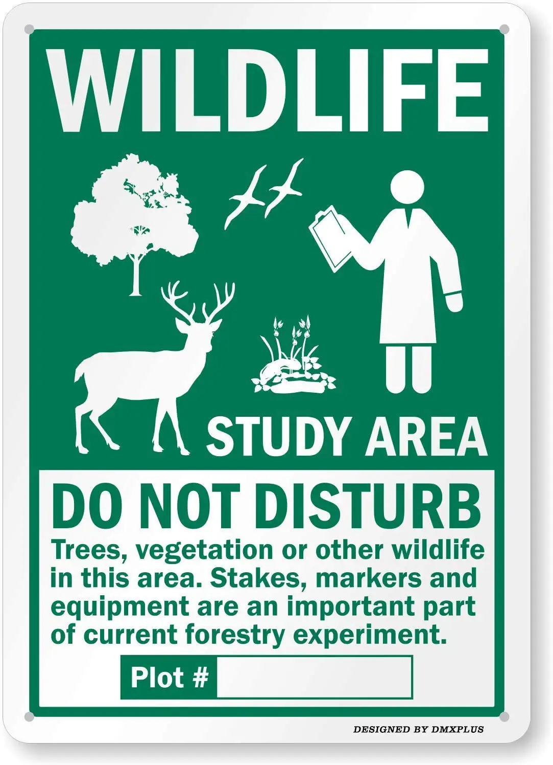 Wildlife Study Area - Do Not Disturb Trees, Vegetation, Wildlife in This Area Sign 8