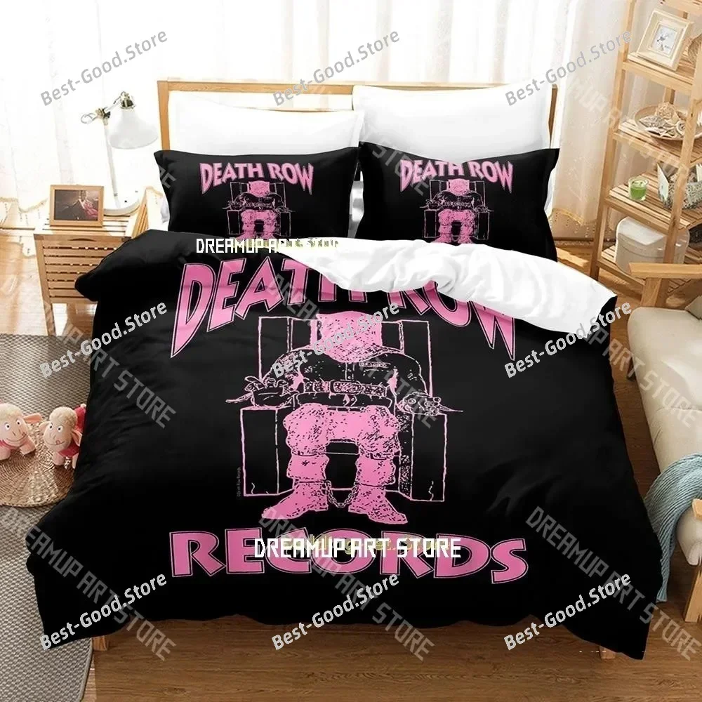 Hip Hop Death Row Records Bedding Set Cartoon Anime three-piece set Adult Kid Bedroom Duvetcover Sets