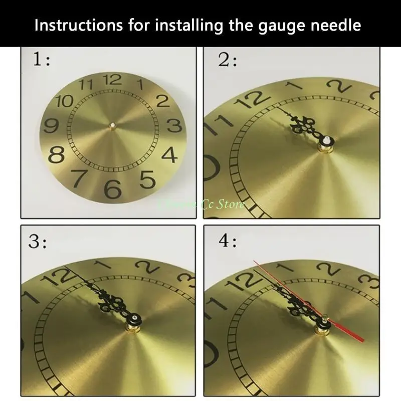 X90F Long Shaft Quiet Quartzs Clock Movement Kits Clock Mechanism with Music Note Fork Pencil Hands for DIY Repair Projects