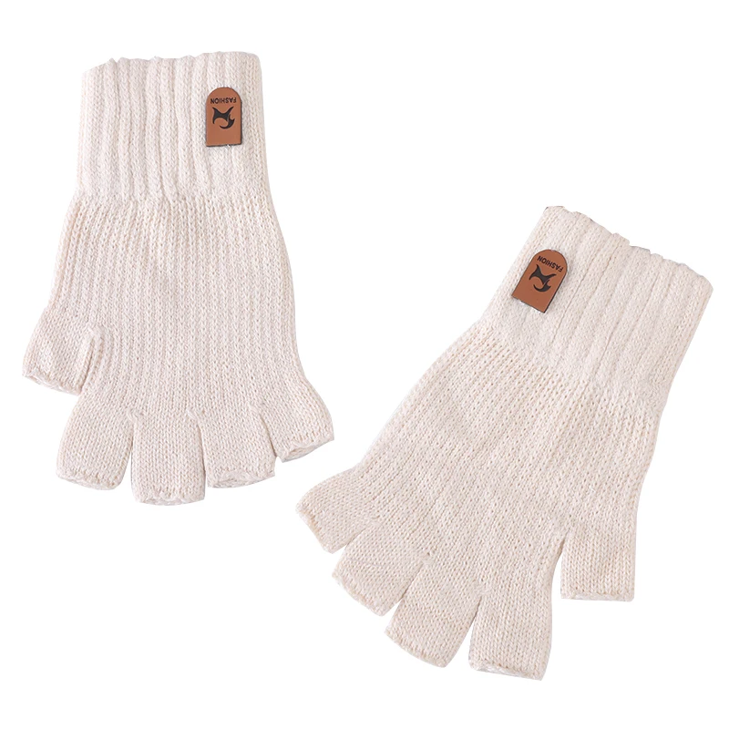 2025-クラシック-ファイブフィンガーグローブ-男女兼用-ニット-純毛グローブ-指なしスタイル-高品質-厚手-暖かいグローブ