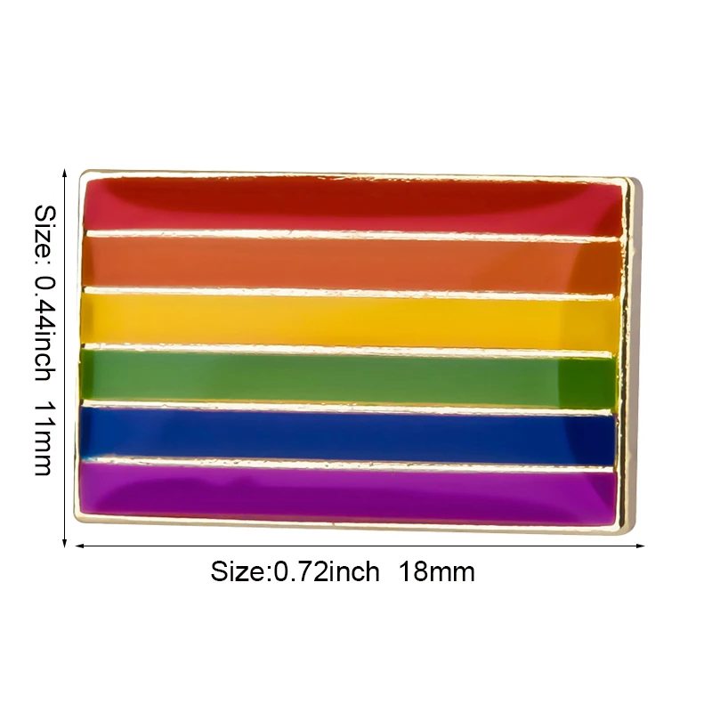 3pcs a lot Gay Pride LGBT  Badge Flag Metal Lapel Pin Flag Pin Badge