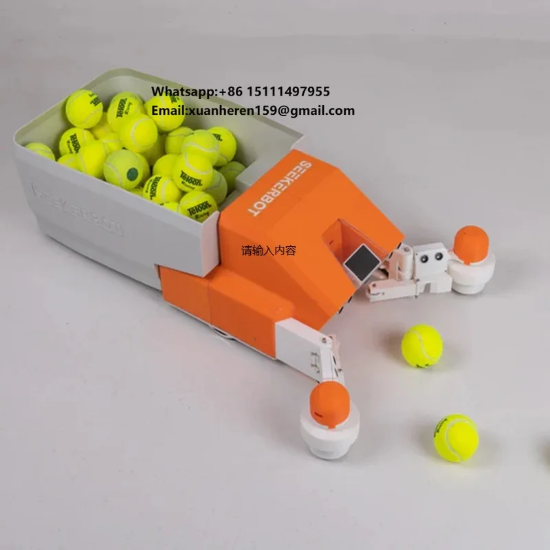 

HS-SeekerBot 2.0 Automatic Portable Tennis Ball Picker Robot Durable ABS Metals 50-Ball Capacity for Indoor Home Tennis Training