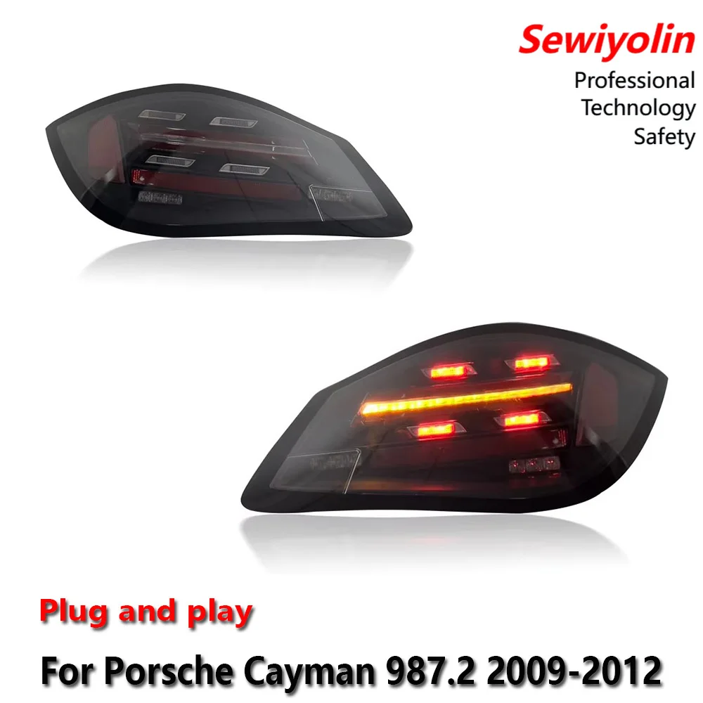 

Задние фонари для Porsche Cayman 987.2, сборка задних фонарей 2009-2012, модифицированные светодиодные задние фонари с динамическим указателем поворота