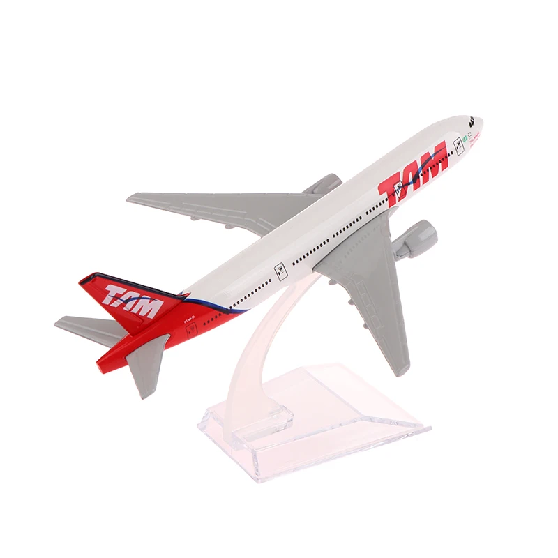 Metal Scale 1:400 Aircraft Replica Brazilian TAM Boeing 777 Airplane Diecast Model Aviation Plane Collectible Toys For Boys