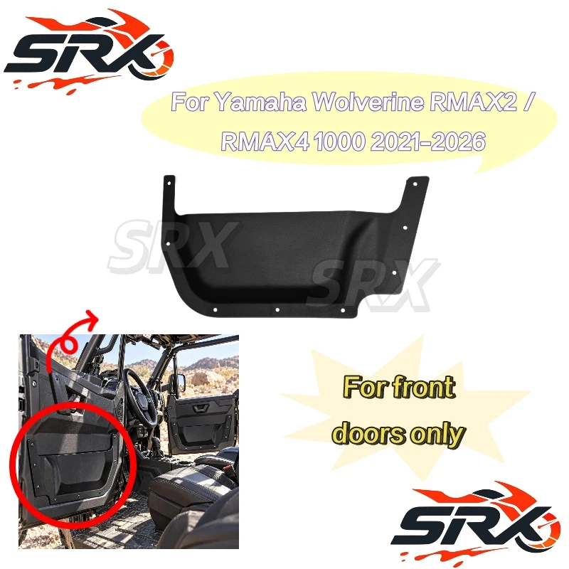 For Yamaha Wolverine RMAX2 RMAX4 1000 2021-2026 UTV Interior Front Door Storage Pockets With Mount Screws Kit