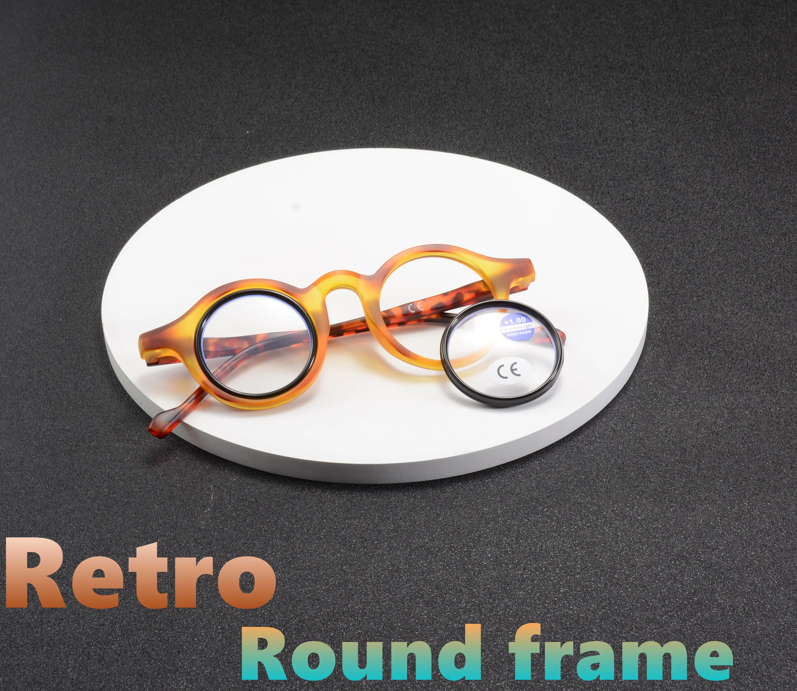 2025 neue Retro Kleine Runde Rahmen Mann Frau Lesen Brillen Blockieren Blau Licht Leser Vielseitig Trend Unisex Lesebrille – Detail 14