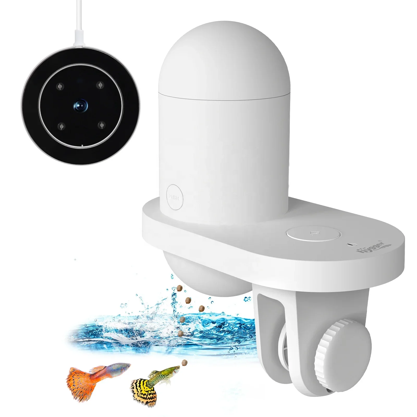 NEW val Wi Fi Aquarium Mini Fish Feeder, WIFI Fish Feeder,Smart Fish Feeder