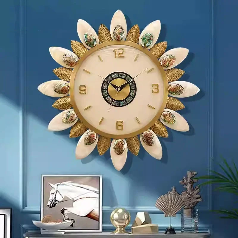 Peacock Aesthetic Wall Watch Xenomorph Design Fashion Restaurant Clock Wall Luxury Living Room Reloj De Pared Home Decoration