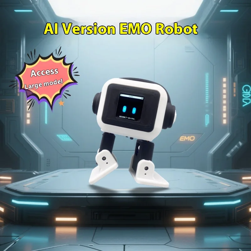 AI EMO روبوت ESP32-S3 التحكم الرئيسي 1.54 بوصة شاشة ذكي روبوت تفاعلي التعرف على بصمات الصوت رفيق للطفل