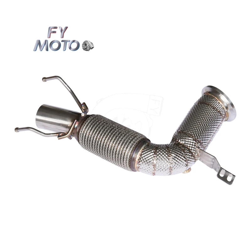 Exhaust Downpipe For MINI Cooper S 2.0T For F56 For B48 With Heat Shield
