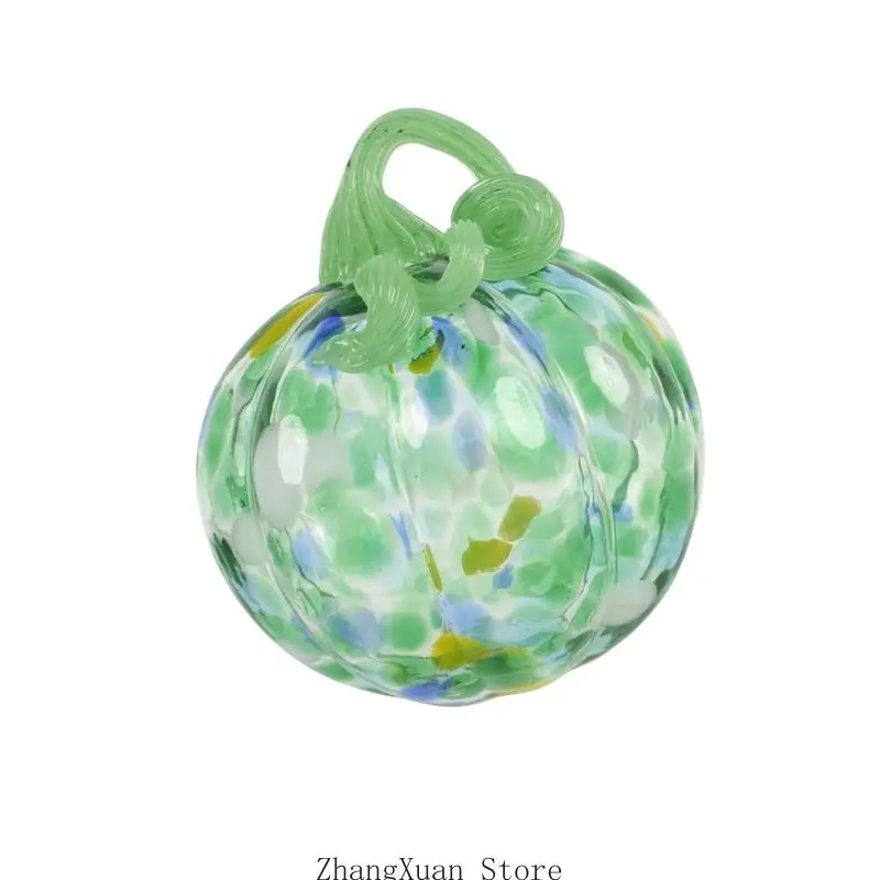 Mundgeblasener Glas-Herbst-Akzent für Hängeregal Eingangsbereich mit geschwungenem Stiel und Ernte-Home-Styling-Stück 3XUF – Detail 10