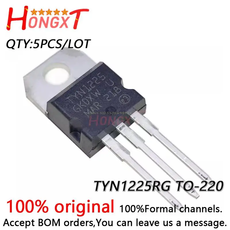 

5PCS 100% NEW Original TYN1225RG TYN1225 TO-220 Unidirectional Thyristor 25A 1200V.