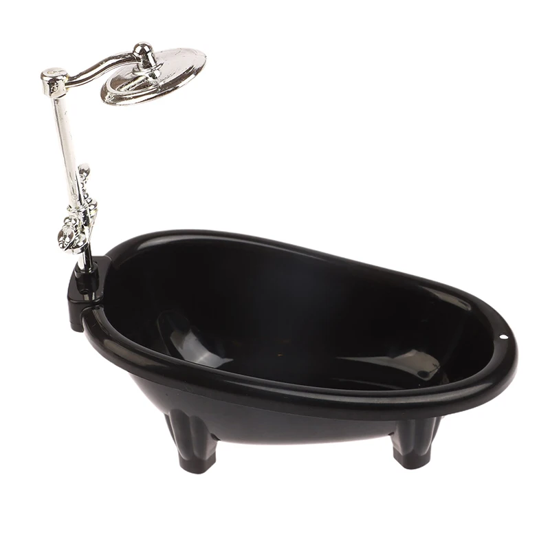 1/12 Dollhouse Mini Furniture Bathtub Model Toy Simulation Bathroom Accessories Kids Pretend Doll House Decoraton Toy