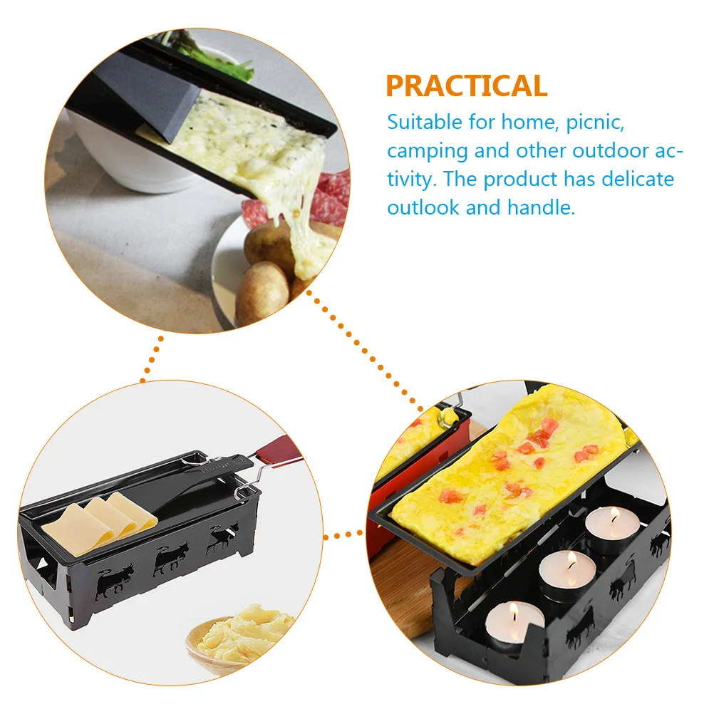 

1 Set Mini Non-Stick Baking Tray Portable Cheese Oven For Home Camping Iron Cheese Melter Pan Kitchen Cooking Griddle Plate