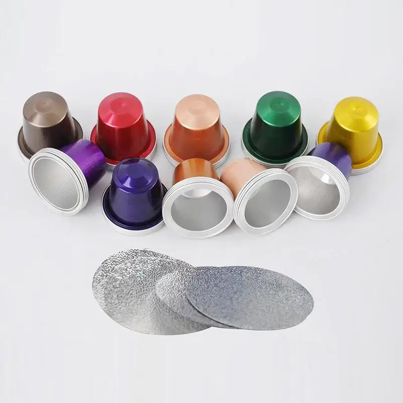 10Pcs 15ml Aluminum Foil Coffee Capsules Airtight Seal Long Lasting Freshness For Home Office Cafe Espresso Brewing