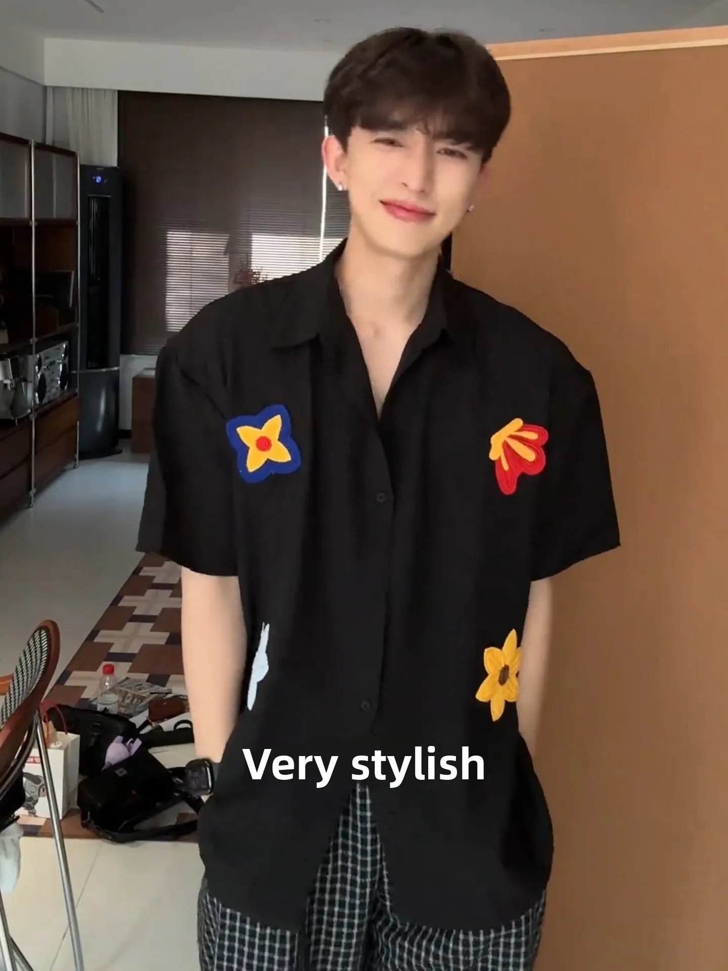 Mibian White Floral Embroidery Linen Short Sleeve Men's Shirt Summer Cool Feeling High End Design Casual Fashion Breathable