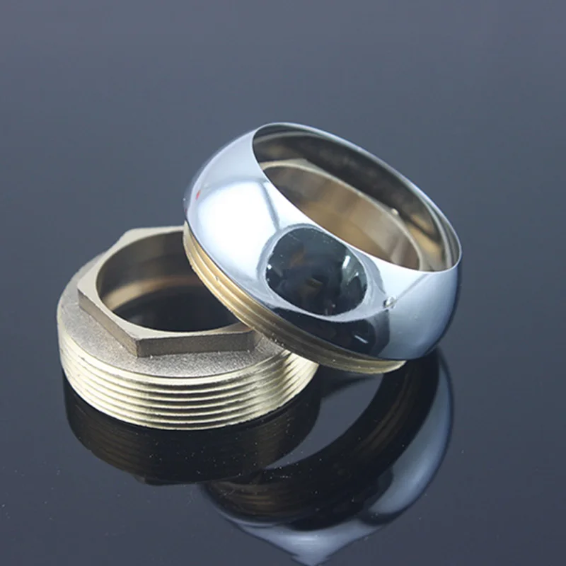 1Pc 25-45mm All Brass Faucet Core Gland Cover Cold Hot Tap Pressure Cap Kitchen Bathroom Basin Parts view 4