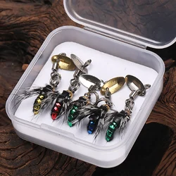 5pcs Fly Hooks Flies Insect Lures Bait Fly Fishing Decoy Bait Sequins Fishhook Trout Nymph Fly Fishing Lure Natural Insect Bait