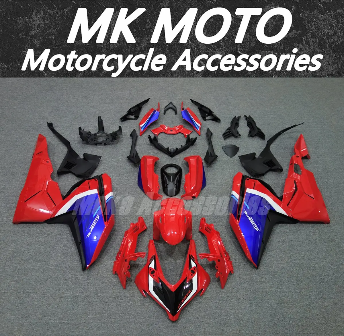 

Комплект обтекателей Moke moto, подходящий для CBR250RR 2023-2024, комплект кузовных работ, высокое качество, инъекция ABS, синий, красный