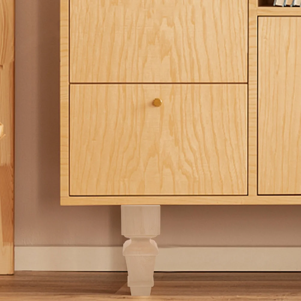 

2Pcs Natural Wooden Furniture Legs Strong Stable Support for Various Furniture Including Tables Cabinets Short Table Legs