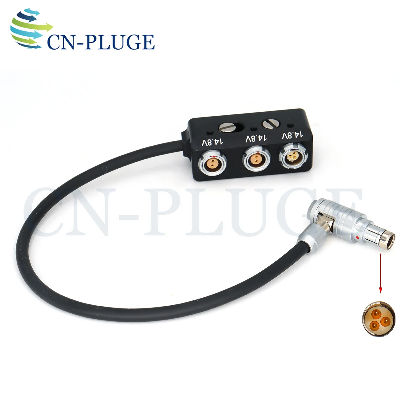 RED/ARRI/SONY Camera RS 3Pin to 2x0B 2Pin Female+RS 3Pin Female Power Distributor, RS 3Pin Extension Cable Supports Start/Stop