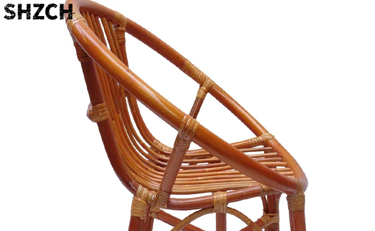 Bamboo Wicker Lounge Chair Recliner Patio Pool Side Seat Camping Chair Balcony Garden Furniture Rattan Chair Back Chairs