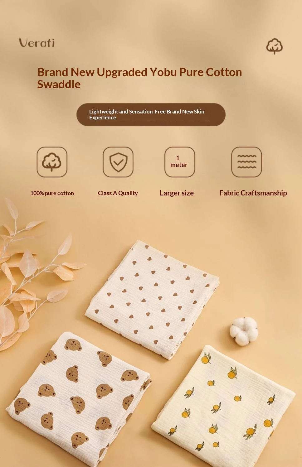 

Муслиновое полотенце Somenie из чистого хлопка для новорожденных, тонкое одеяло для роддома, летнее одеяло-плед, марлевое полотенце