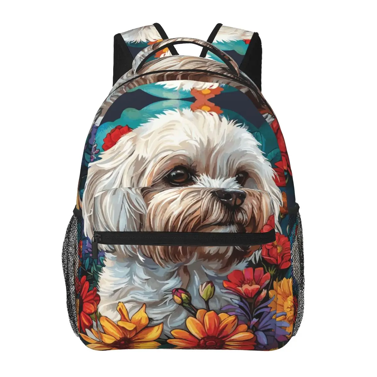 

Maltese Dog Backpacks Boys Girls Bookbag Children School Bags Cartoon Kids Rucksack Shoulder Bag Large Capacity