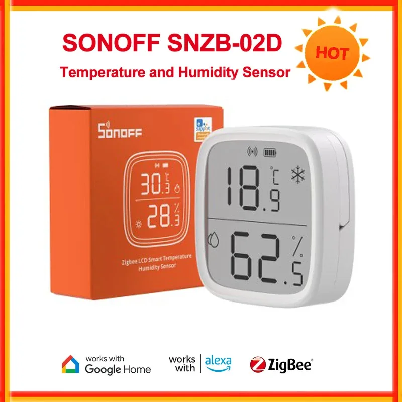 SONOFF SNZB-02D LCD Smart Temperature Humidity Sensor Remote Real-time Monitoring  Home Sonoff Zigbee 3.0 Sensor
