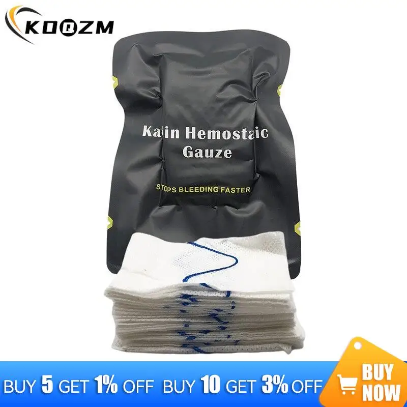 Gaze de emergência de caulim hemostático para militares táticos, kit de primeiros socorros, molho médico, combate, 1pc, 6 estilos