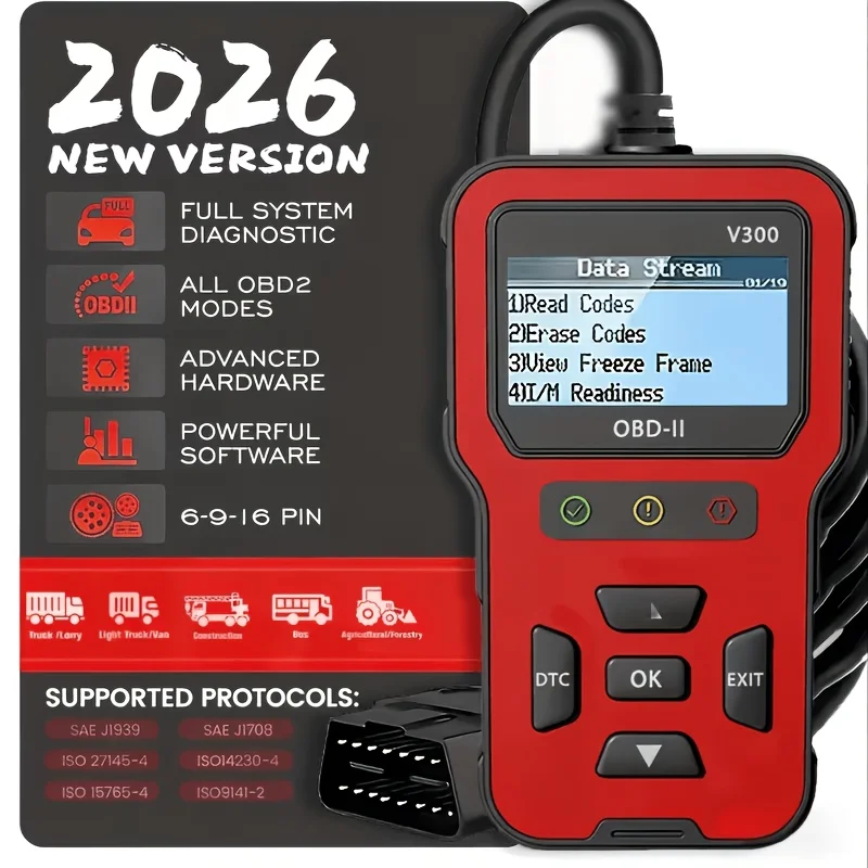OBD2 Diagnostic Scanner Tool,Engine Fault Tester,Code Reader,Code Eraser,for All OBD II Protocol Cars Since 1996,Without Battery