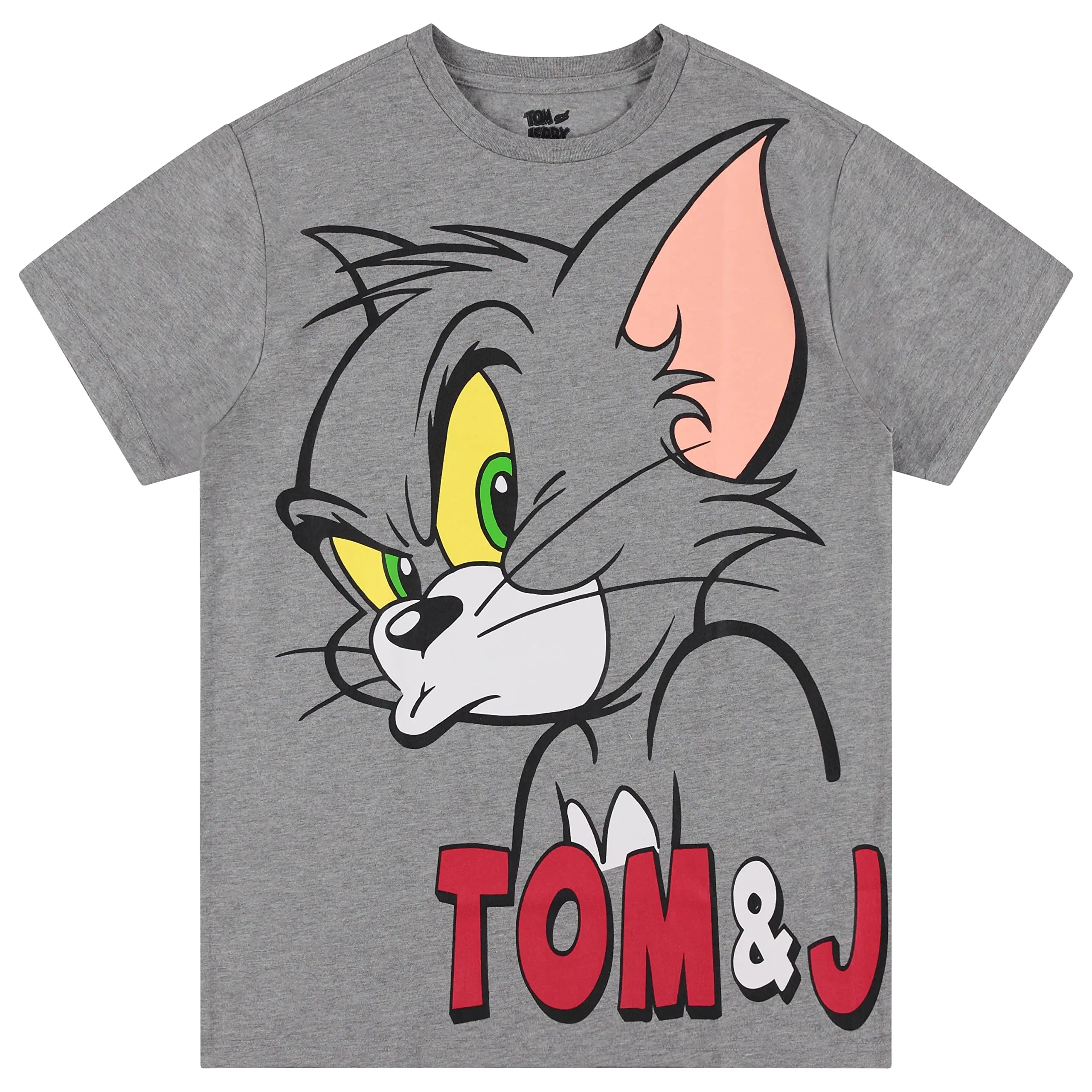 Women Maternity Clothes  Tom & Jerry Battle Shirt - Classic Hanna-Barbera Tee - Vintage Cartoon Multi Print Short Sleeve T-Shirt