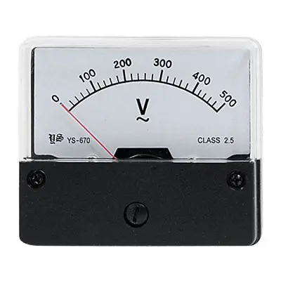 AC 0-500V Rectangle Analog Panel Meter Voltage Gauge