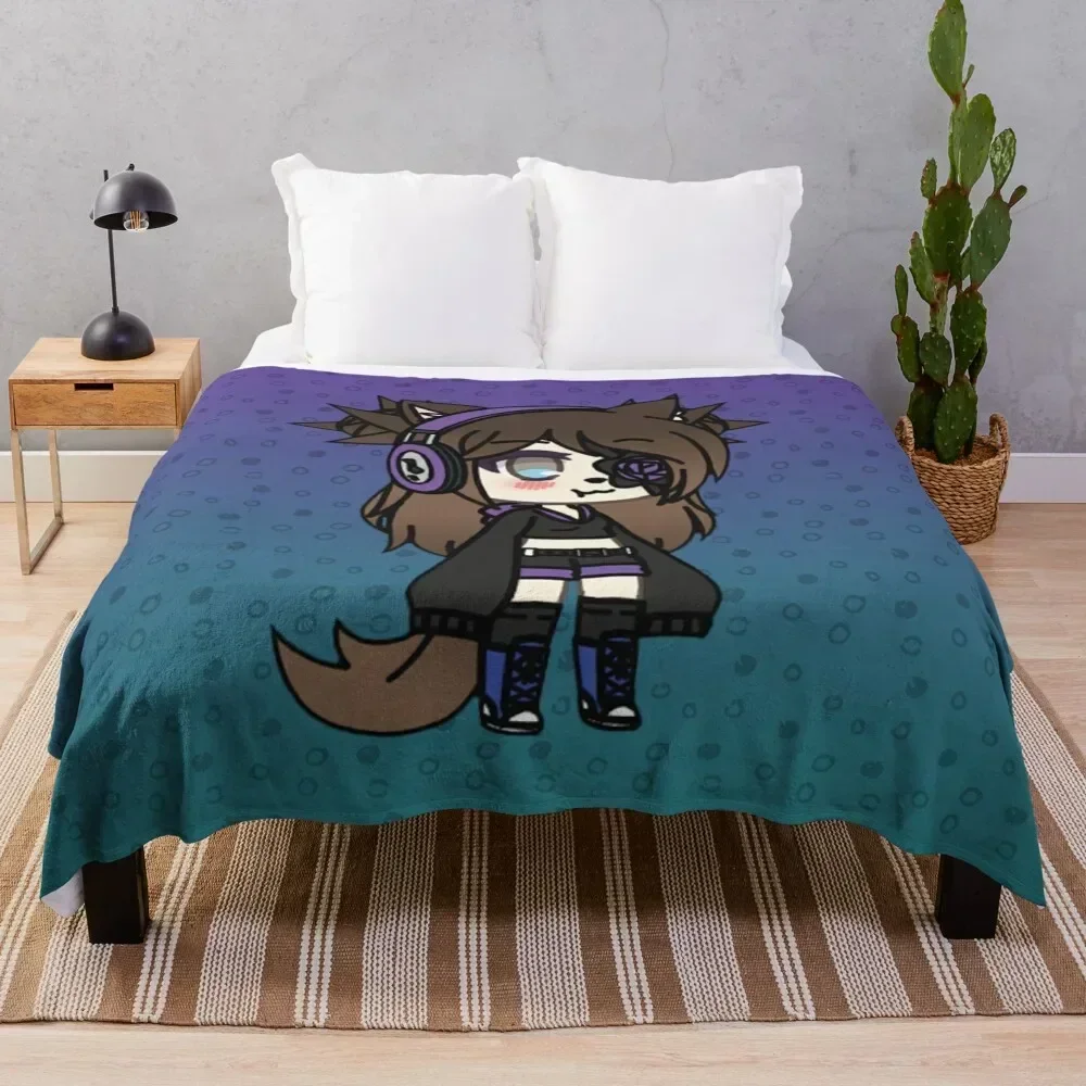Gacha Life Series - Karin the strange goth girl with the eye patch Throw Blanket Warm Throw Blanket Gift for Anniversary