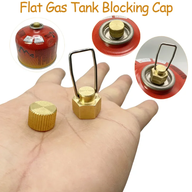 Outdoor Camping Stove Cap Gas Accessories Flat Gas Tank Anti-leak Plug Liquefied Gas Connection-Line Blocking Cap Gas Tank Cap