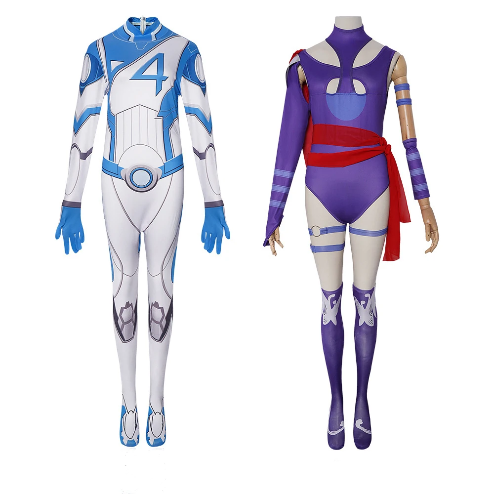 Susan Storm/Reed Richards Cosplay Bodysuit Movie Rivals Fantastic Cos Fourth Costume Psylocke Outfits Halloween Carnival Suit