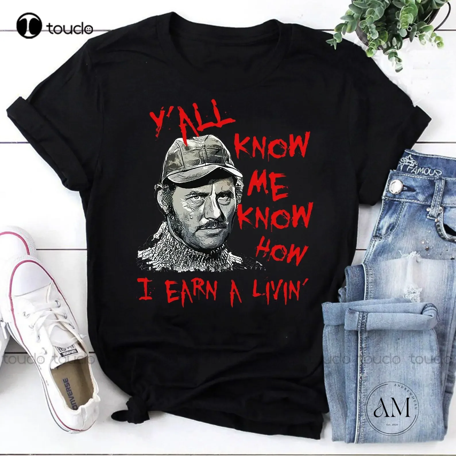 Винтажная футболка How I Earn A Living Quint Jaws Футболка Jaws Movie Shirt For Jaws Movies Рубашка Shark Movie Shirt Quint Dog Shirts Футболка