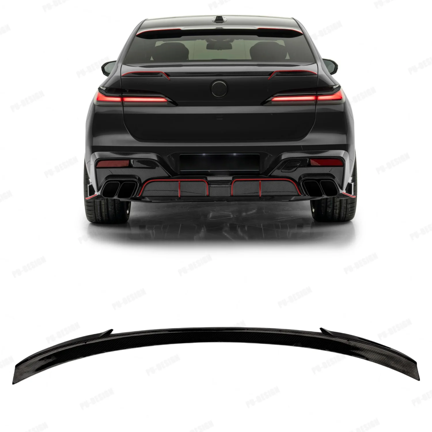 MSY Style Rear Spoiler Rear Trunk Spoiler Wing Dry Carbon i7 Spoiler Caps Bodykits For BMW 7 Series I7 G70 2021-2025