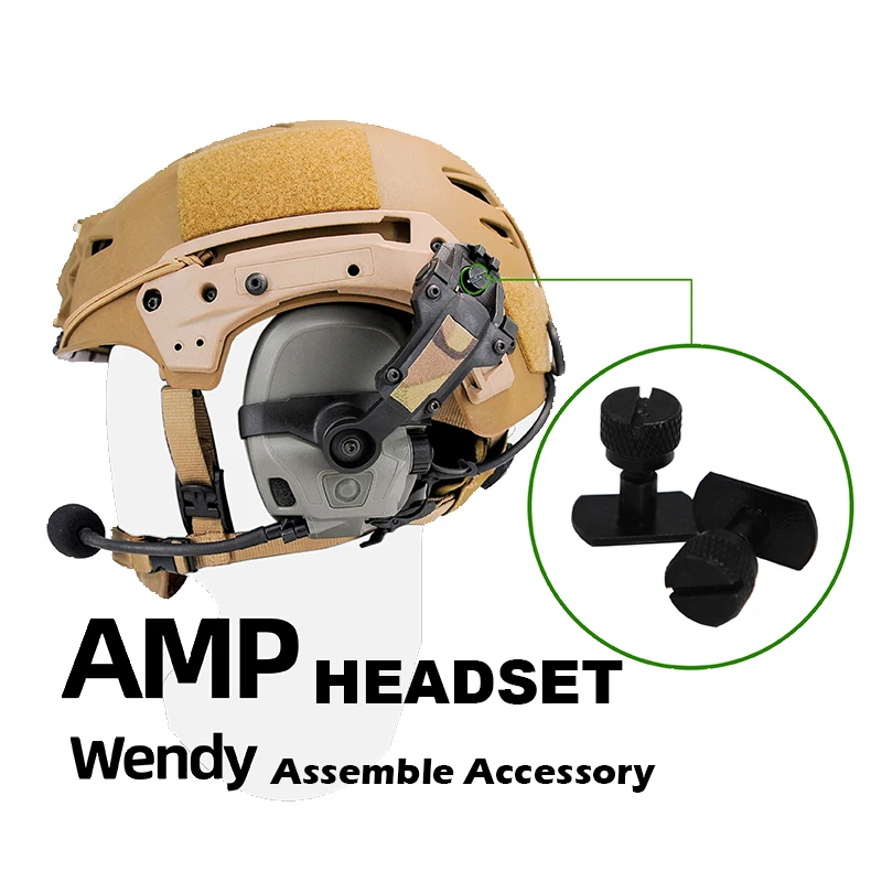 FMA FCS-Tactical AMP Headset Communication Wendy Helmet Connection Accessories Connection Bridge Camouflage Stickers Microphone