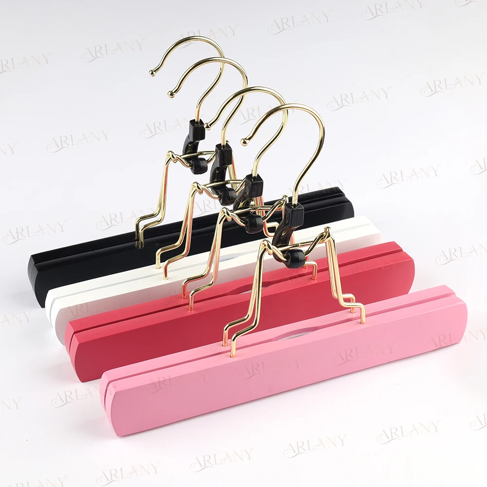 ARLANY Wooden Hair Extensions Hanger Double Side Storage Holder for Hairpieces Pants Hanger for Clothes Pants Carrier Wig Holder