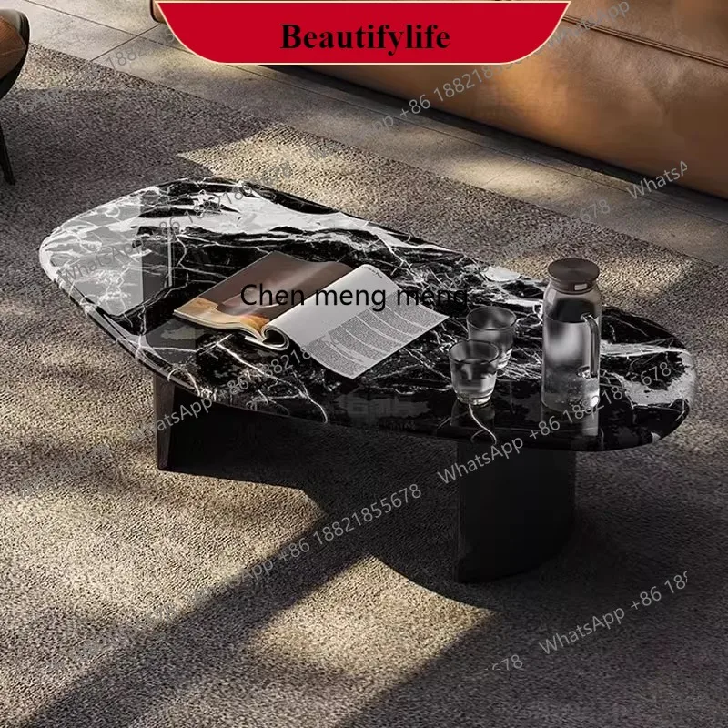 G153 Marble coffee table living room high-end tea table marble luxury stone light luxury high-end coffee table