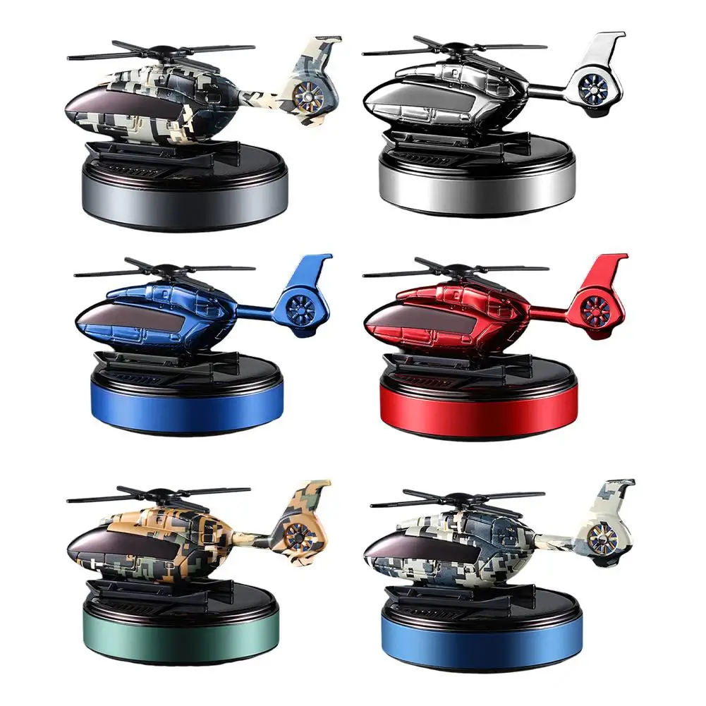Car Air Freshener Solar Helicopter Interior Decoration Propeller Rotating Auto Flavoring Perfume Diffuser Supplies Accessories