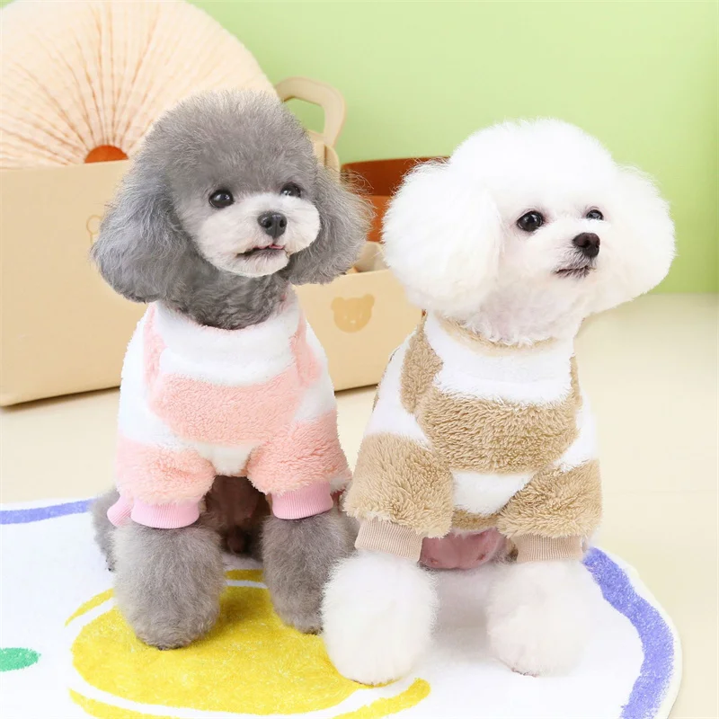 Winter Fleece Dog Jumpsuit Onesie For Small Dogs Shih Tzu Yorkie Pet Clothing Puppy Pajamas Costumes Overalls Outfit Pyjamas XXL
