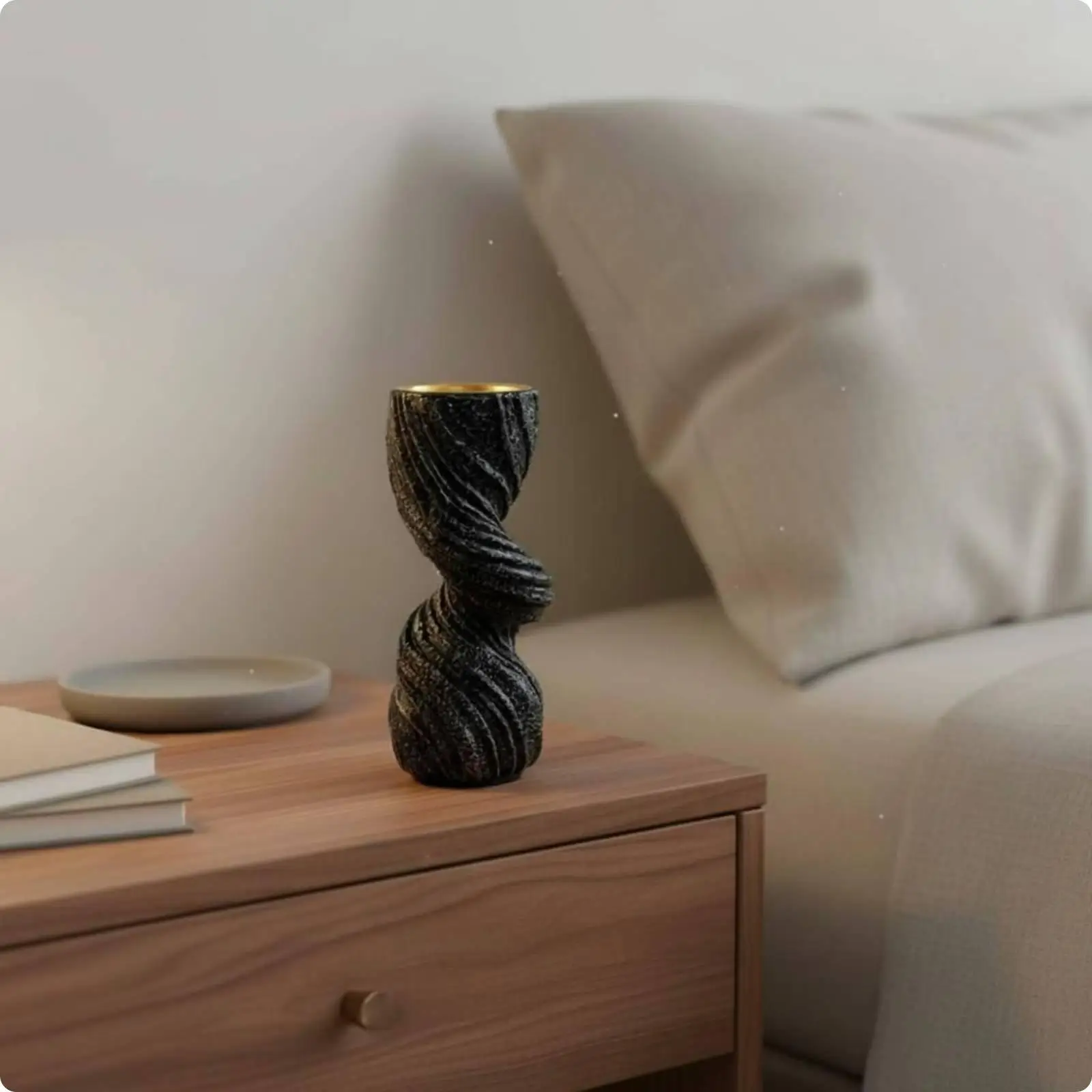 Modern Resin Incense Burner Holder for Living Room Meditation Smoke Column Spiral Design Decor
