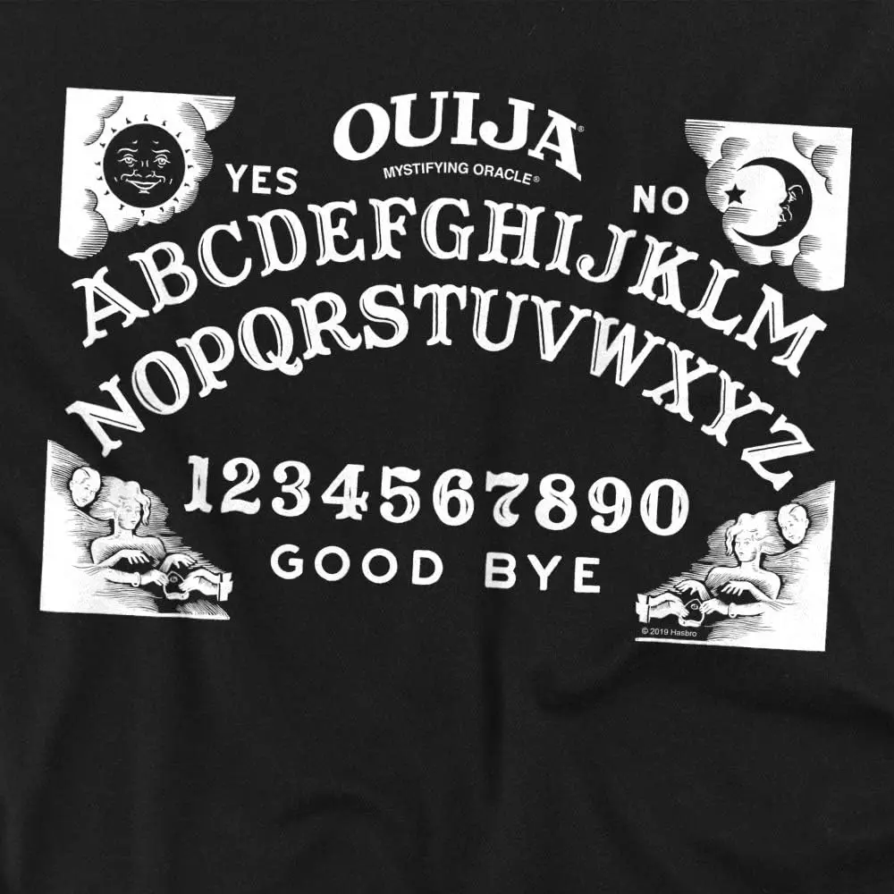 Ouija Board On Black Unisex Adult T Shirt for Men and Women