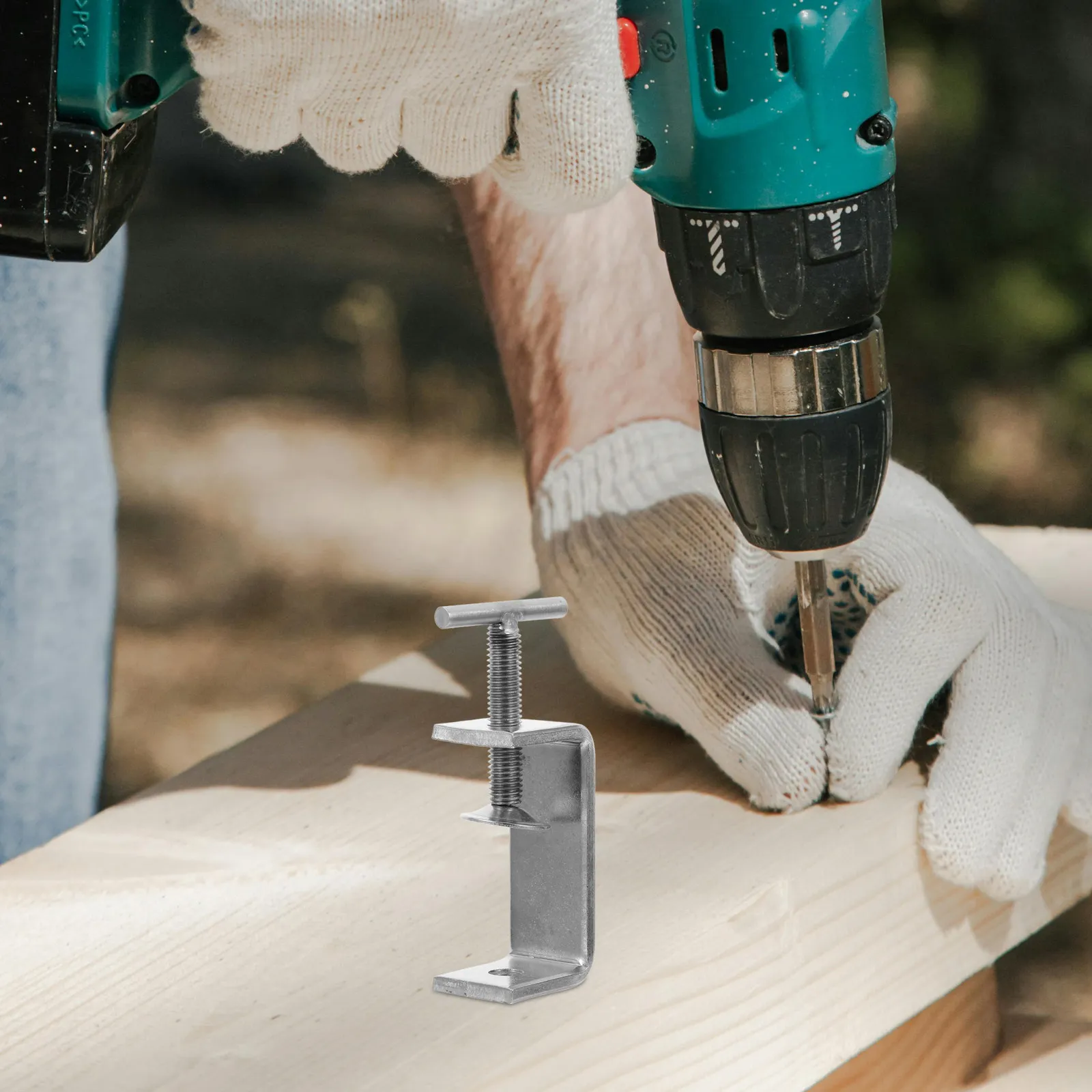 Heavy Duty C-Shaped Desk Mount Clamp Bracket Set – 2 pcs Metal Table Mounting Clamps