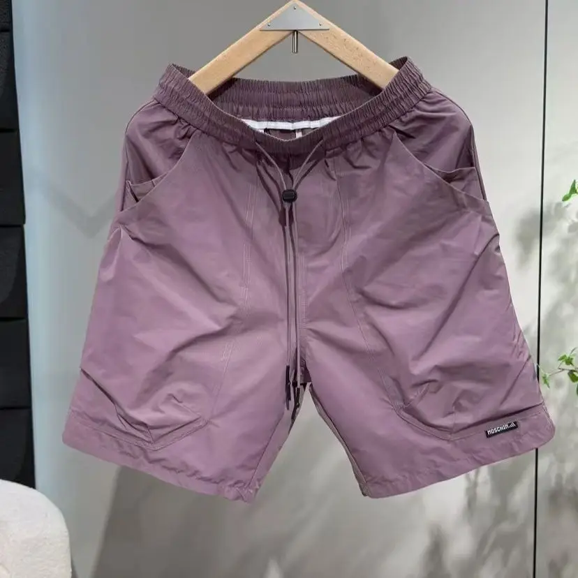 Men Sports Shorts Thin Quick Dry Breathable Casual Classic Resistant Shorts Pants Drawstring Beach Cargo Shorts Men Clothing