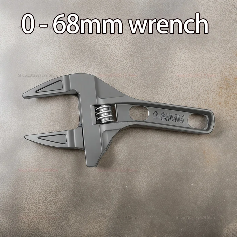 MINI ปรับห้องน้ําประแจปรับ Strong Clamping ขนาดใหญ่ปลายเปิดมัลติฟังก์ชั่อลูมิเนียม Spanner ห้องน้ําซ่อมเครื่องมือ