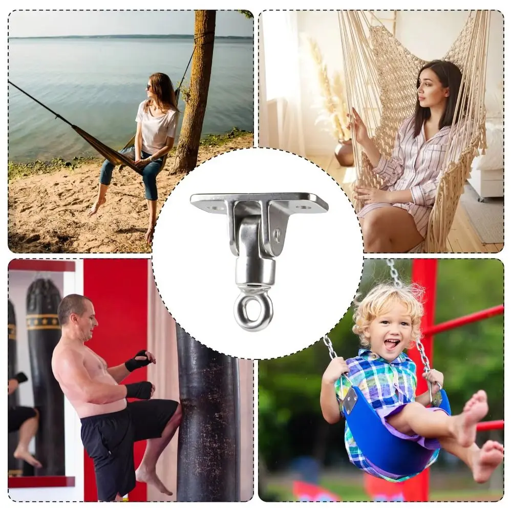 

Крюк-подвес из нержавеющей стали 304, сверхмощный потолочный крюк, поворотная пластина-кольцо, комплект для тренировок, подвесной кронштейн для игровой площадки